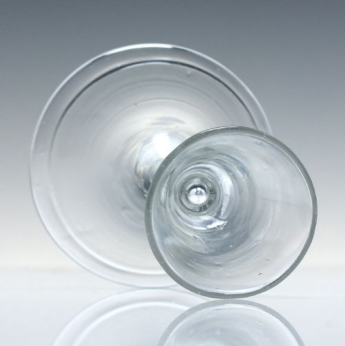 18TH CENTURY GIN GLASS WITH FOLDED FOOT C1780 - ADDITIONAL PHOTO 2