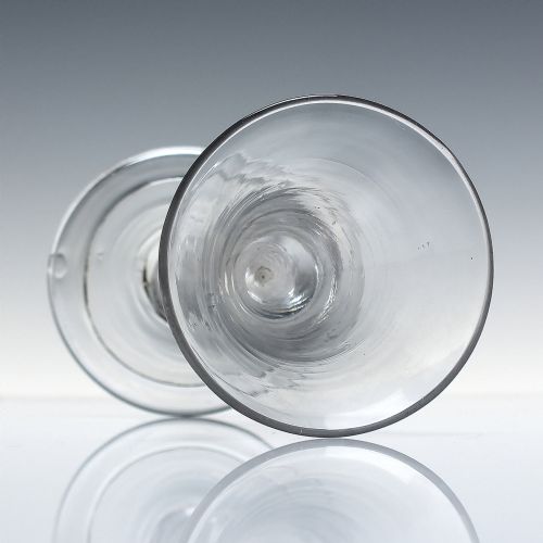 GEORGIAN MULTI SPIRAL AIR TWIST WINE GLASS C1745 WITH FOLDED FOOT - ADDITIONAL PHOTO 5