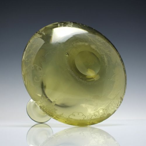 ENGRAVED AMBER GLASS MELL DECANTER C1830 - ADDITIONAL PHOTO 3