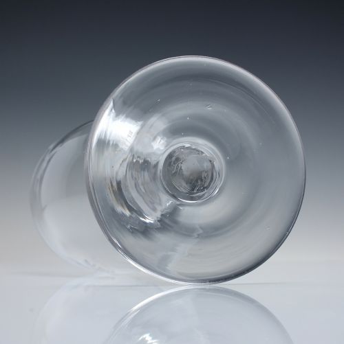 18TH CENTURY ENGRAVED PLAIN STEM WINE GLASS GOBLET C1750 - ADDITIONAL PHOTO 8