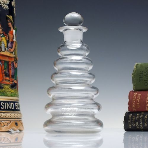 18TH CENTURY BEEHIVE GLASS GIN DECANTER C1770 - ADDITIONAL PHOTO 1
