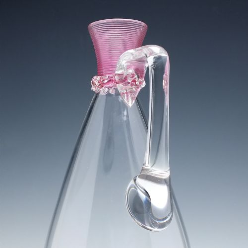 RARE 19TH CENTURY GLASS CLARET JUG C1880 BY STEVENS WILLIAMS - ADDITIONAL PHOTO 2