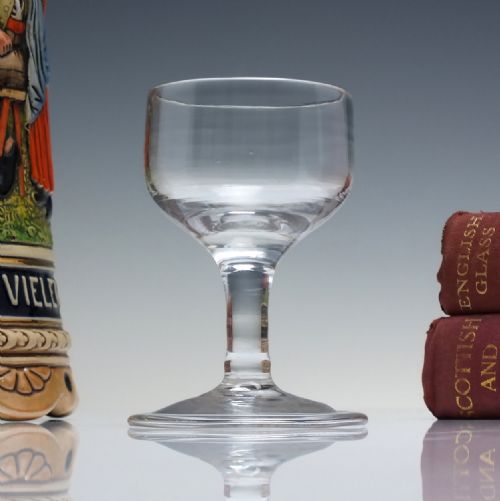18th century plain stem dram glass c1760 - CATEGORY: ANTIQUE GLASS - DATED GEORGIAN