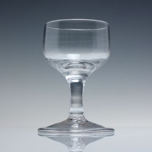 18TH CENTURY PLAIN STEM DRAM GLASS C1760 - ADDITIONAL PHOTO 1