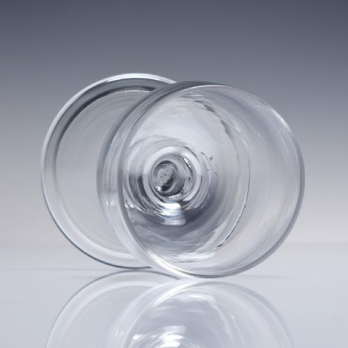 18TH CENTURY PLAIN STEM DRAM GLASS C1760 - ADDITIONAL PHOTO 2