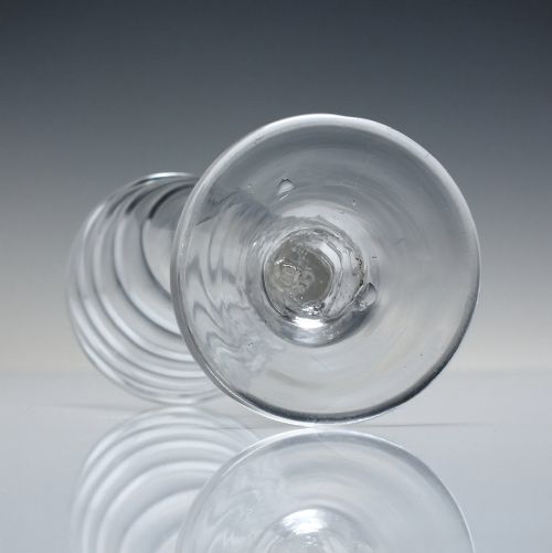 18TH CENTURY FULL WRYTHEN ALE GLASS C1780 - ADDITIONAL PHOTO 3