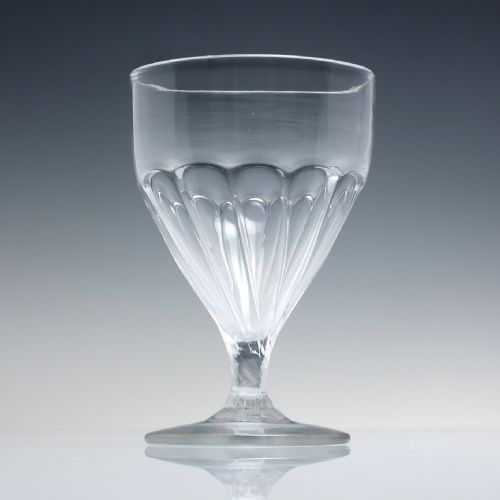 18TH CENTURY PETAL MOULDED GLASS RUMMER C1780 - ADDITIONAL PHOTO 1