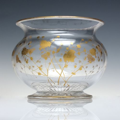 19TH CENTURY FRENCH ST LOUIS GILDED GLASS VASE C1880 - ADDITIONAL PHOTO 2