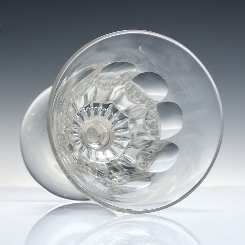 PAIR OF LARGE GEORGIAN GLASS RUMMERS C1820 - ADDITIONAL PHOTO 2