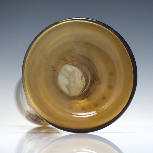 TALL ANTIQUE BOHEMIAN ENAMELLED HISTORISMUS ALE GLASS C1890 - ADDITIONAL PHOTO 5