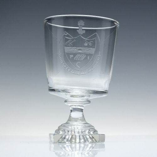 GEORGIAN SPEED THE PLOUGH ENGRAVED GLASS RUMMER C1800 - ADDITIONAL PHOTO 1