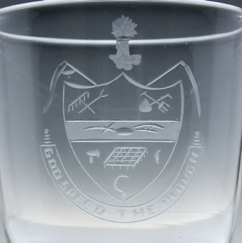 GEORGIAN SPEED THE PLOUGH ENGRAVED GLASS RUMMER C1800 - ADDITIONAL PHOTO 2