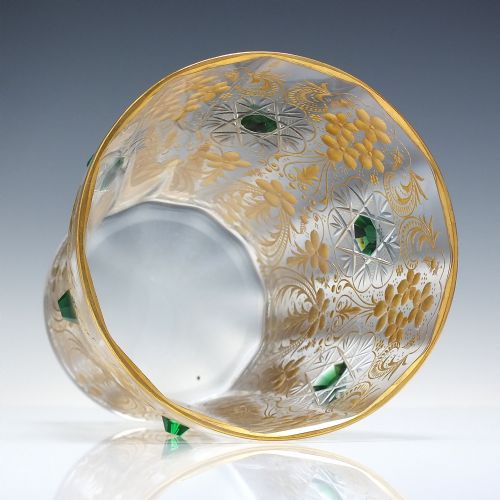 OUTSTANDING 19TH CENTURY ENGRAVED AND GILDED GLASS VASE C1880 - ADDITIONAL PHOTO 2
