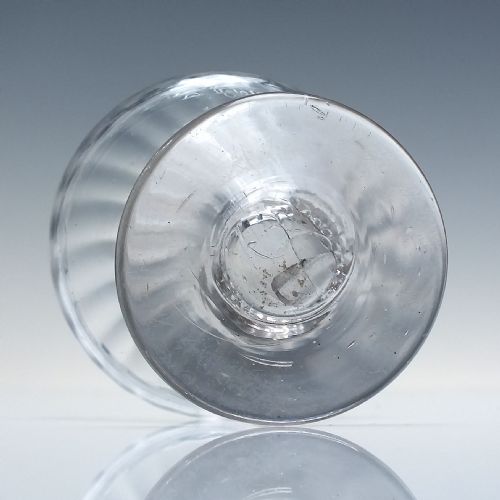 RARE GEORGIAN RIB MOULDED MONTEITH OR BONNET GLASS C1780 - ADDITIONAL PHOTO 2