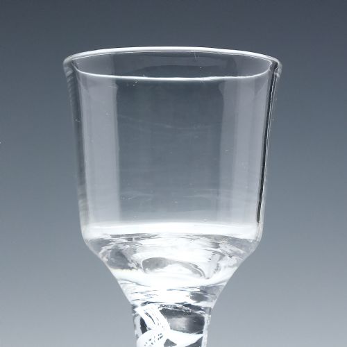 GEORGIAN WINE GLASS WITH OPAQUE TWIST STEM C1760 - ADDITIONAL PHOTO 3