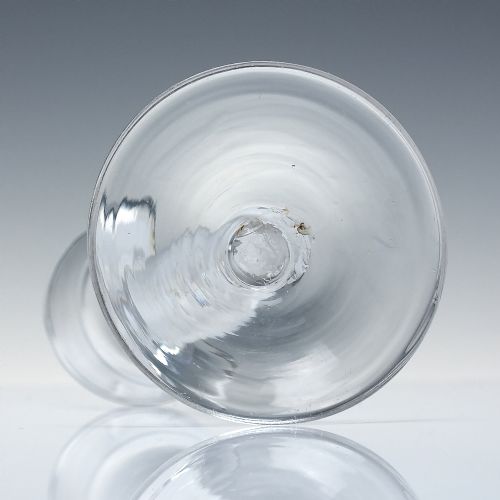 GEORGIAN WINE GLASS WITH OPAQUE TWIST STEM C1760 - ADDITIONAL PHOTO 5