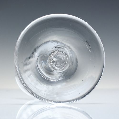 GEORGIAN PLAIN STEM SHORT WINE GLASS C1750 - ADDITIONAL PHOTO 4