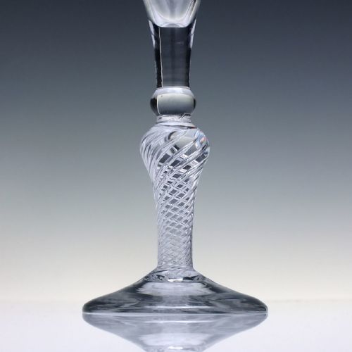 GEORGIAN 18TH CENTURY COMPOSITE WINE GLASS C1750 - ADDITIONAL PHOTO 2
