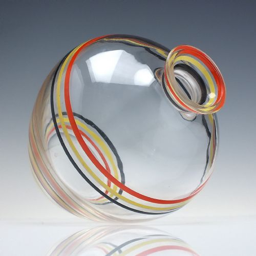ART DECO VINTAGE ENAMELLED SPIRIT OR COCKTAIL GLASS DECANTER C1930 - ADDITIONAL PHOTO 1