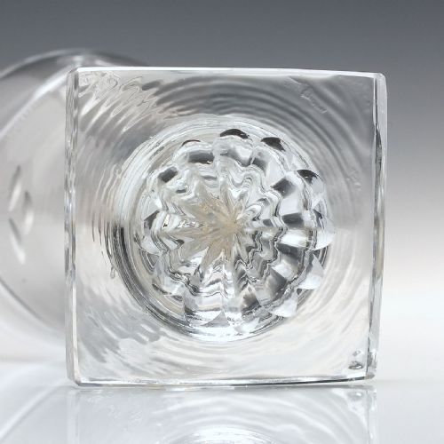 GEORGIAN ENGRAVED LEMON SQUEEZER GLASS RUMMER C1800 - ADDITIONAL PHOTO 3