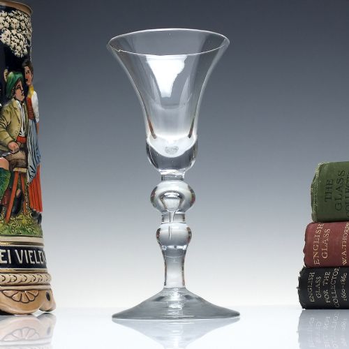 GEORGIAN BALUSTER WINE GLASS C1735