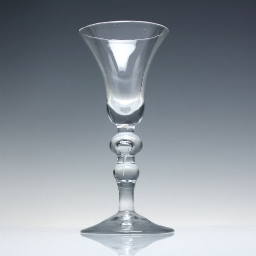 GEORGIAN BALUSTER WINE GLASS C1735 - ADDITIONAL PHOTO 1