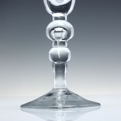 GEORGIAN BALUSTER WINE GLASS C1735 - ADDITIONAL PHOTO 2