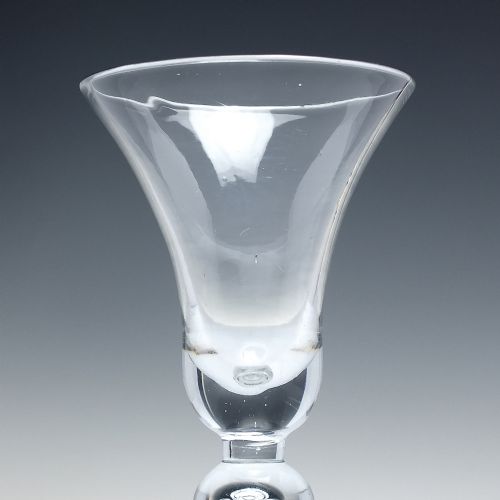 GEORGIAN BALUSTER WINE GLASS C1735 - ADDITIONAL PHOTO 4