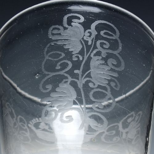 18TH CENTURY KING FREDERICK WILLIAM II OF PRUSSIA CYPHER ENGRAVED GLASS TUMBLER C1785 - ADDITIONAL PHOTO 2