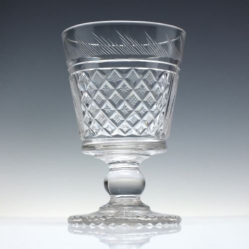 19TH CENTURY ANGLO IRISH ENGRAVED GLASS RUMMER C1820 - ADDITIONAL PHOTO 2