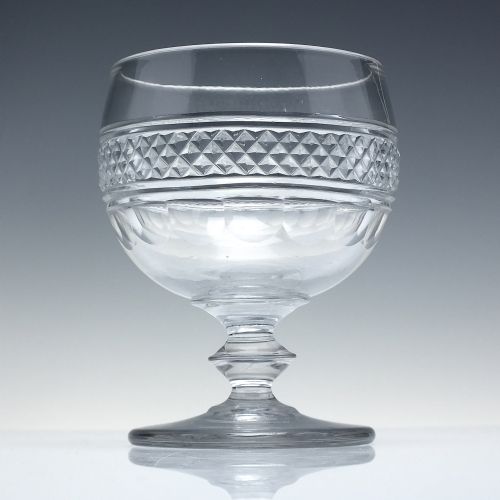 19TH CENTURY ANGLO IRISH GLASS RUMMER C1830 - ADDITIONAL PHOTO 1