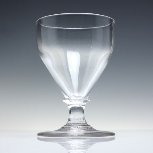 19TH CENTURY PAN TOP GLASS RUMMER C1830 - ADDITIONAL PHOTO 1