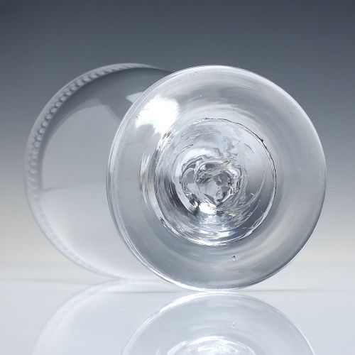 GEORGIAN ENGRAVED GLASS RUMMER C1800 - ADDITIONAL PHOTO 3