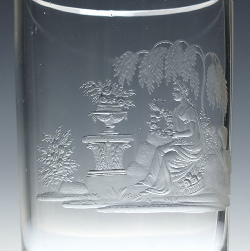 19TH CENTURY ENGRAVED GLASS TUMBLER C1860 - ADDITIONAL PHOTO 3