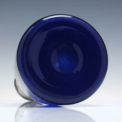 19TH CENTURY VICTORIAN BLUE GLASS SERVING BOTTLE OR DECANTER C1840 - ADDITIONAL PHOTO 3