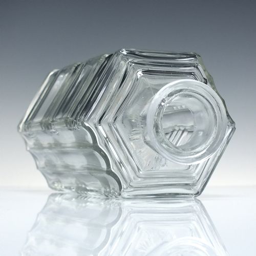STUNNING ART DECO GLASS SPIRIT DECANTER C1930 - ADDITIONAL PHOTO 3
