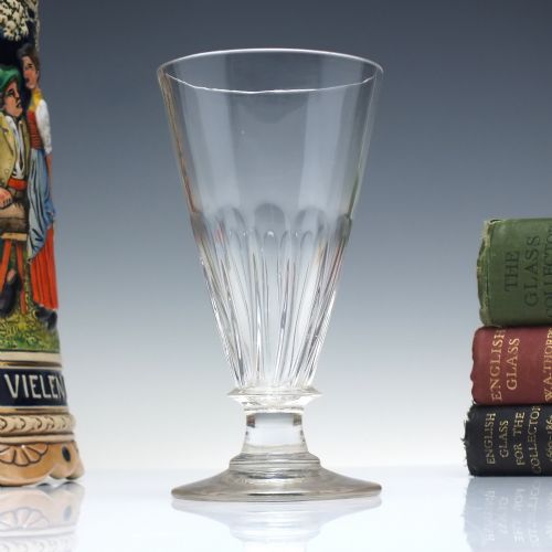 georgian petal moulded ale glass c1820 - CATEGORY: ANTIQUE GLASS - DATED GEORGIAN