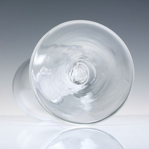 RARE OPAQUE TWIST WINE GLASS WITH CUP BOWL C1760 - ADDITIONAL PHOTO 4