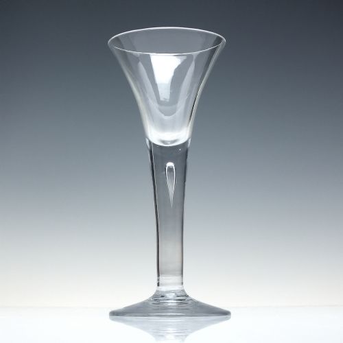 CLASSIC GEORGIAN DRAWN TRUMPET WINE GLASS C1750 - ADDITIONAL PHOTO 1
