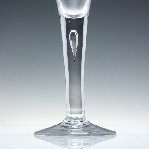 CLASSIC GEORGIAN DRAWN TRUMPET WINE GLASS C1750 - ADDITIONAL PHOTO 2