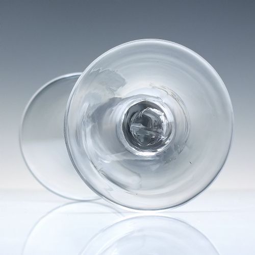 CLASSIC GEORGIAN DRAWN TRUMPET WINE GLASS C1750 - ADDITIONAL PHOTO 5