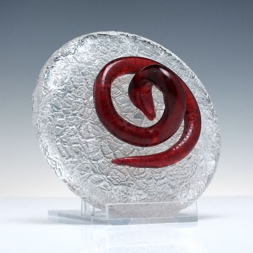 19TH CENTURY OVERSHOT GLASS SNAKE LIDDED BOWL C1880 - ADDITIONAL PHOTO 4