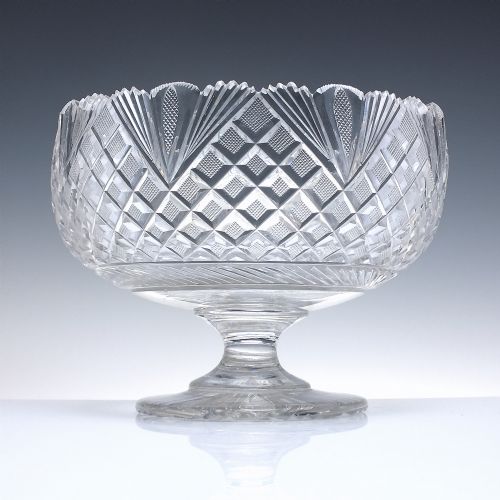 georgian anglo irish cut glass bowl c1820 - CATEGORY: ANTIQUE GLASS - DATED REGENCY