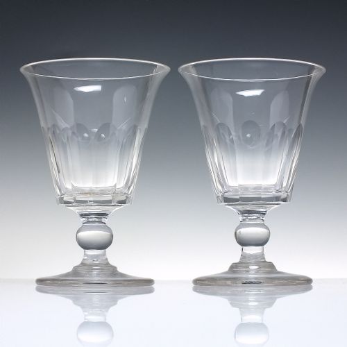 PAIR OF LARGE GEORGIAN GLASS RUMMERS C1820 - ADDITIONAL PHOTO 1
