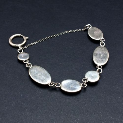 SCOTTISH SILVER AGATE TIGERS EYE BRACELET C1920 - ADDITIONAL PHOTO 4