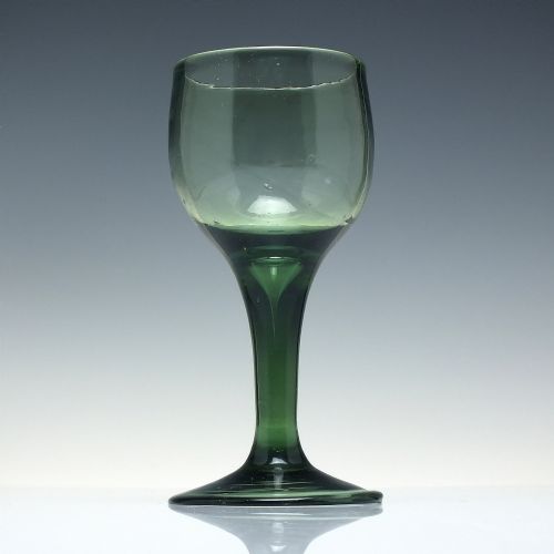 english 18th century export wine glass c1750 - CATEGORY: ANTIQUE GLASS - DATED 18TH CENTURY