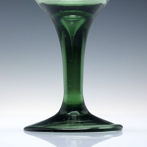 ENGLISH 18TH CENTURY EXPORT WINE GLASS C1750 - ADDITIONAL PHOTO 1