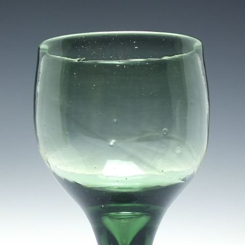 ENGLISH 18TH CENTURY EXPORT WINE GLASS C1750 - ADDITIONAL PHOTO 2