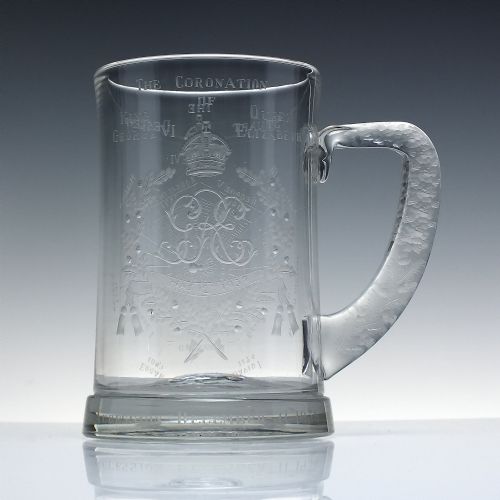 rare george vi coronation coin tankard 1937 number 97 of 250 made - CATEGORY: ANTIQUE GLASS - DATED 1930
