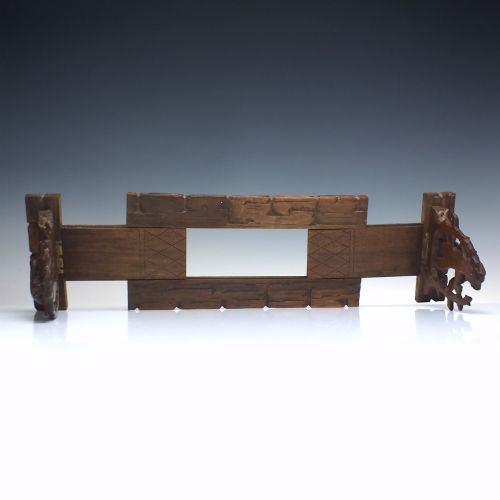 ANTIQUE BLACK FORREST WOODEN BEAR BOOK SHELF C1880 - ADDITIONAL PHOTO 4